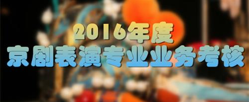 啊啊啊插我逼视频国家京剧院2016年度京剧表演专业业务考...